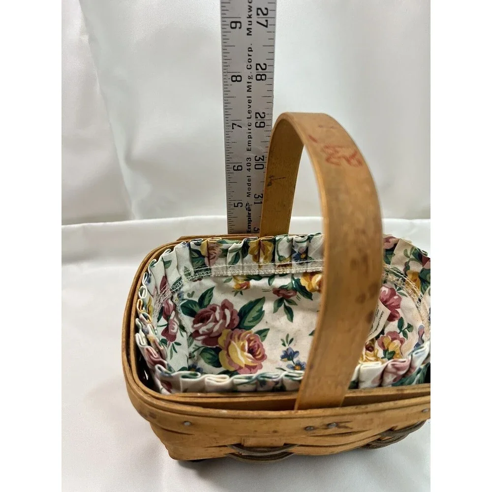 Longaberger Basket American with Rose Liner‎ 1997